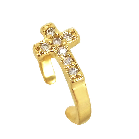 Anillo Cruz Zirconia